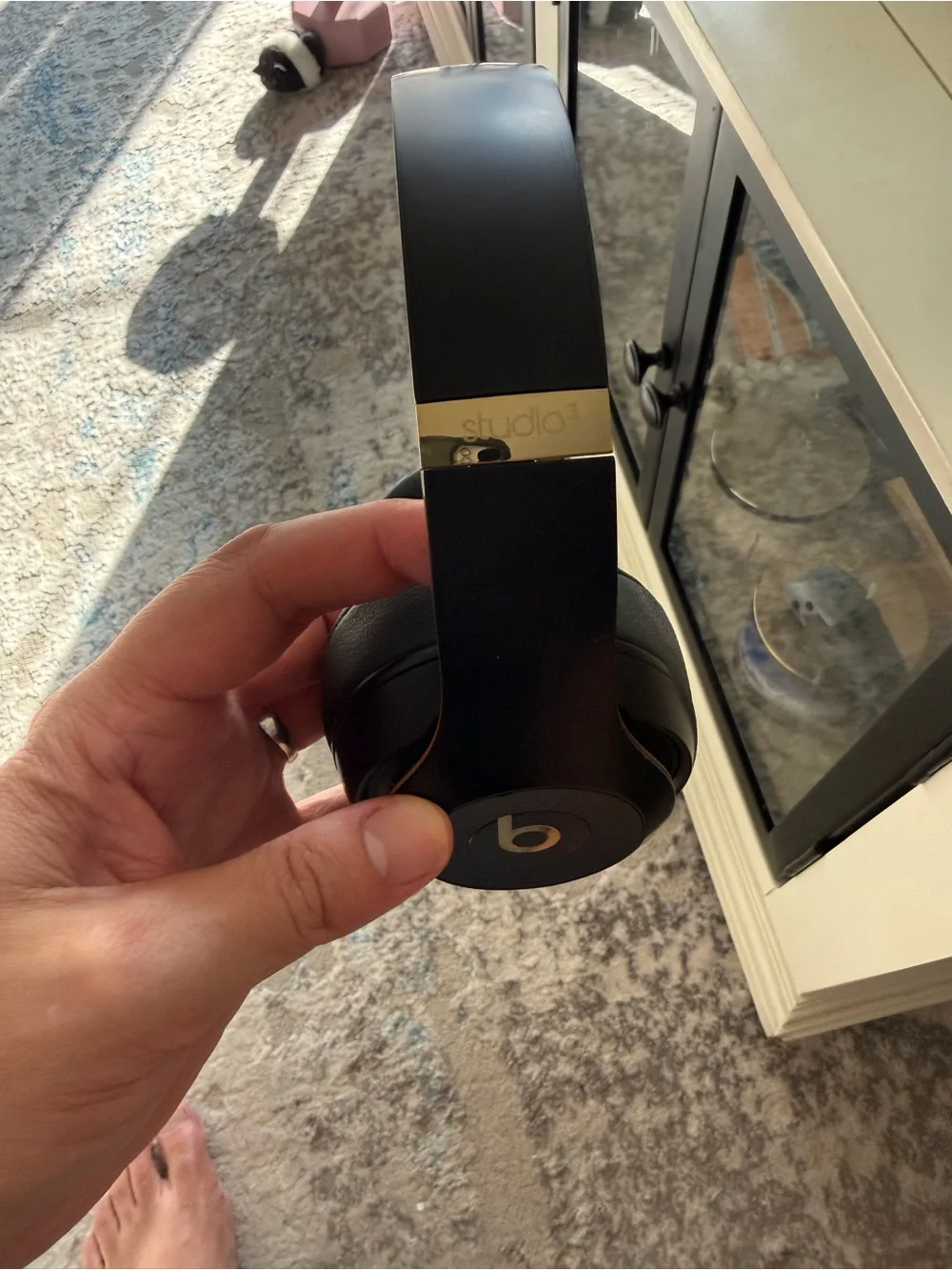 Apple Over-Ear Headphones in Brown and Black with Gold Accents